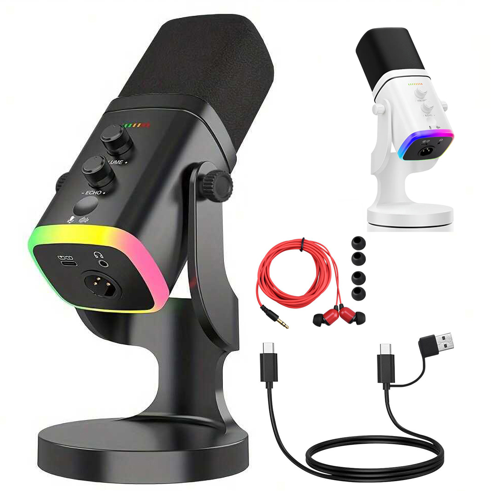 Gaming Headset Rgb - Micrófono Dinámico USB/XLR para Streaming y