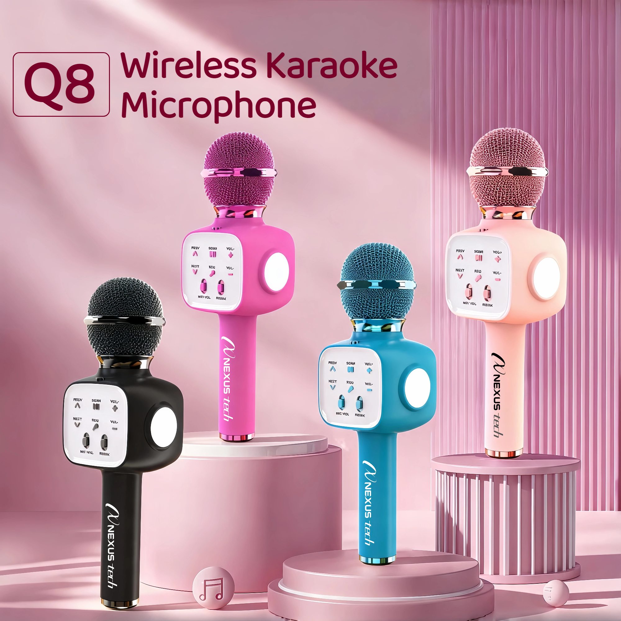 Shure Mic Sm58 - Micrófono de karaoke inalámbrico Bluetooth 5,2,