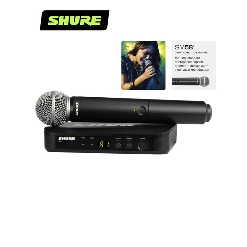 Shure Mic Mv7 - Micrófono Inalámbrico Shure BLX24 para Actuaciones