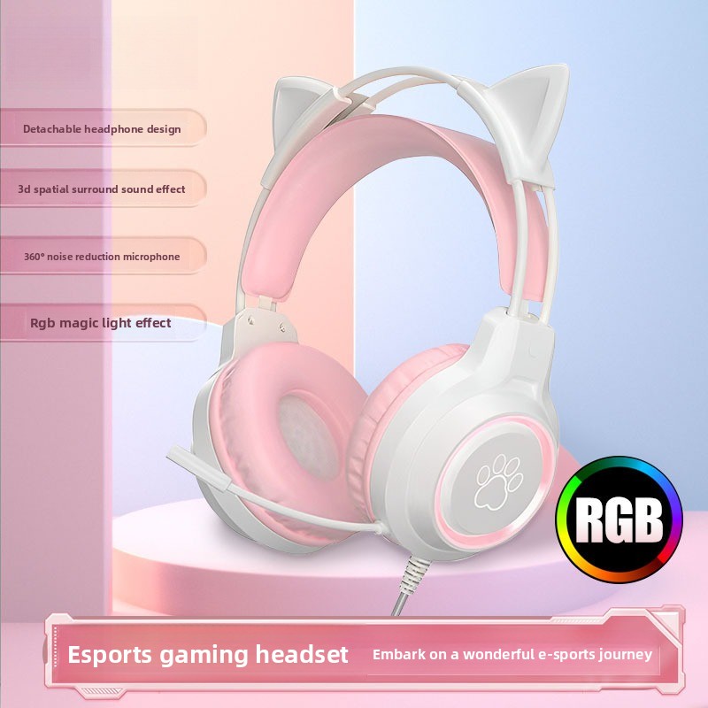 Gaming Headset Rgb - Auriculares para Juegos RGB con Micrófono
