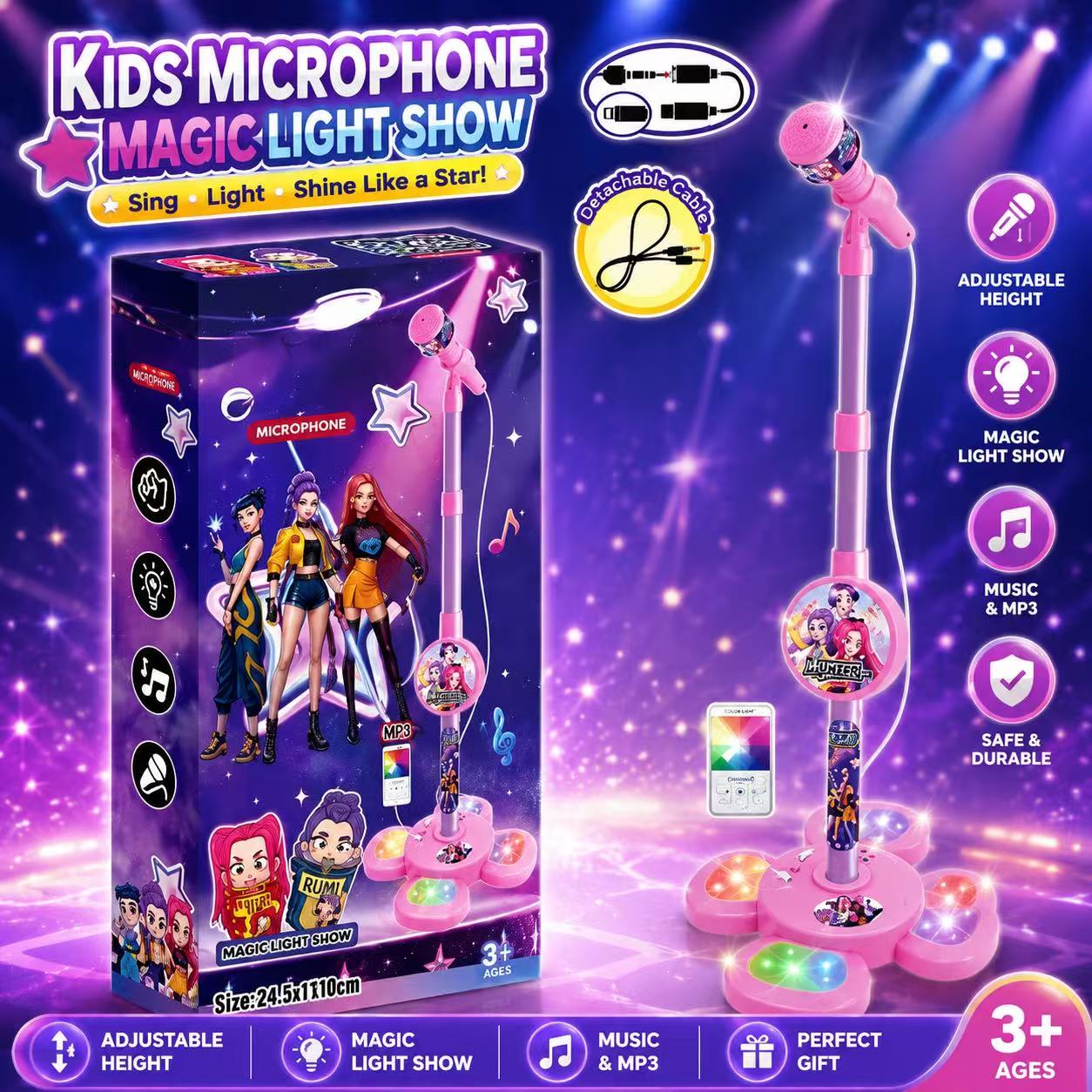 Shure Mic Sm58 - Micrófono de Karaoke con Soporte, Máquina