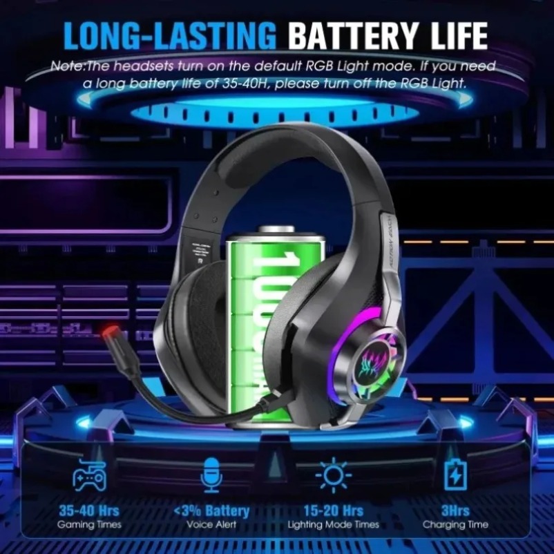 Auriculares inalámbricos Bluet - Gaming Headset Rgb reseña y precio
