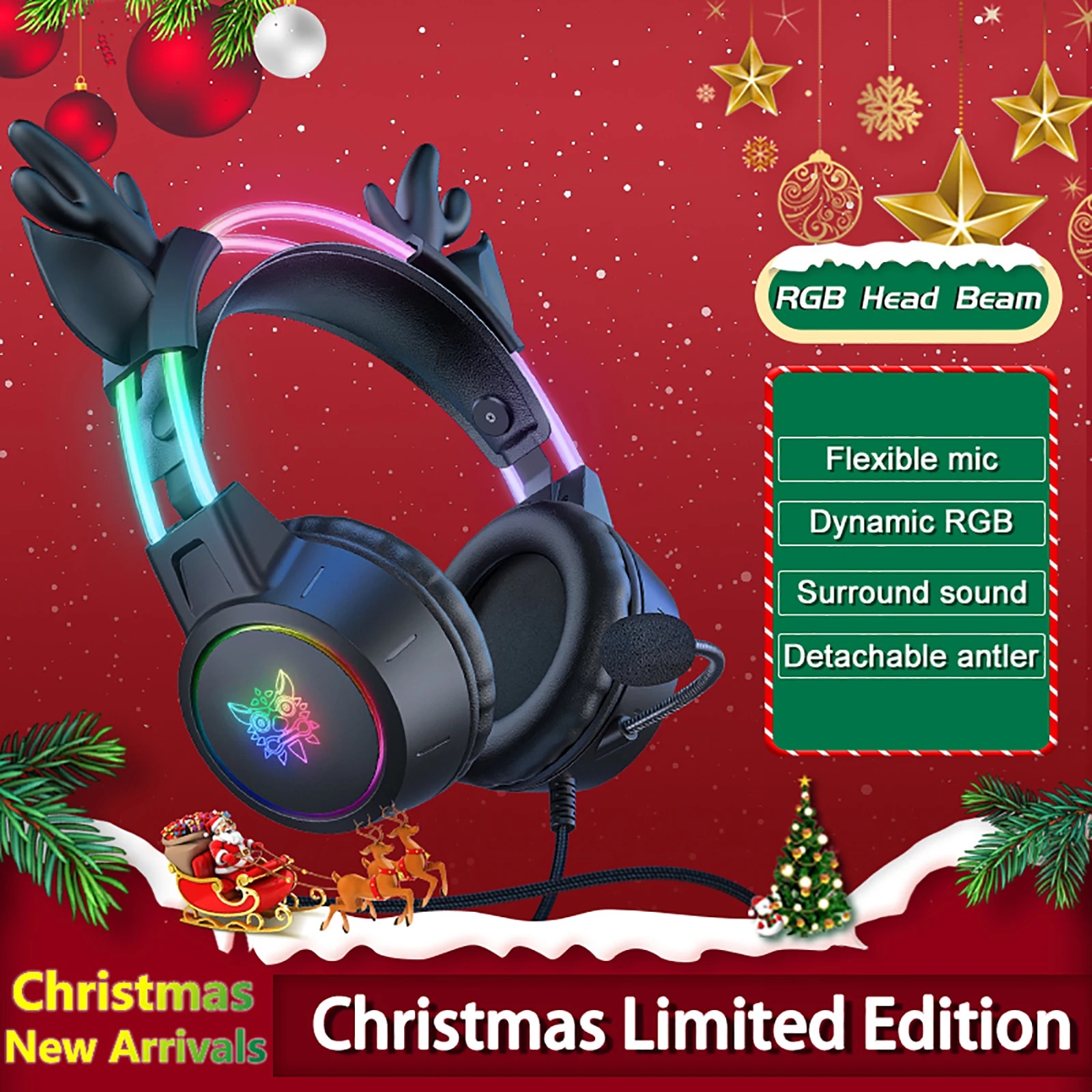 ONIKUMA-auriculares con astas  - Gaming Headset Rgb reseña y precio